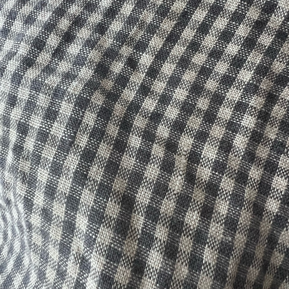 Simply Grey Linen Gingham Dress - Picture 3 of 5